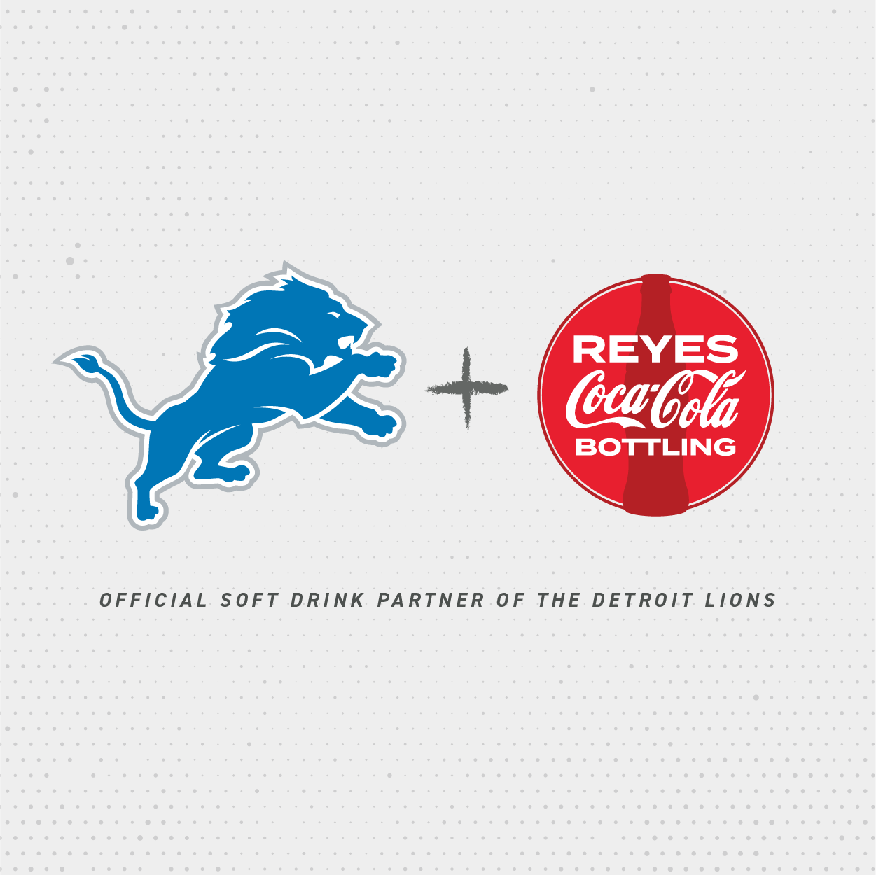 Detroit Lions and Reyes Coca-Cola Bottling logo