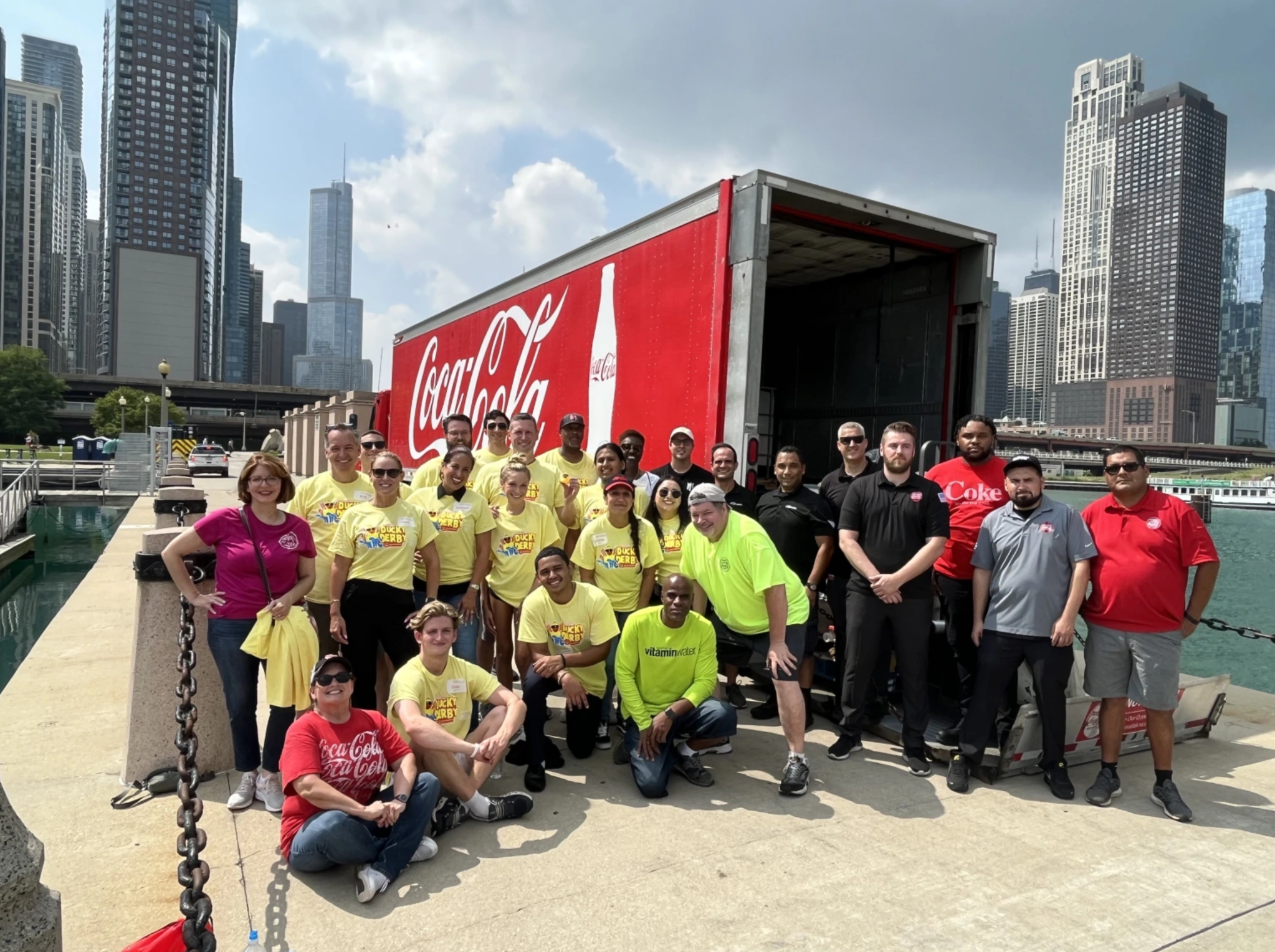 Reyes Coca-Cola Bottling team attends Chicago Duck Derby for the Special Olympics photo